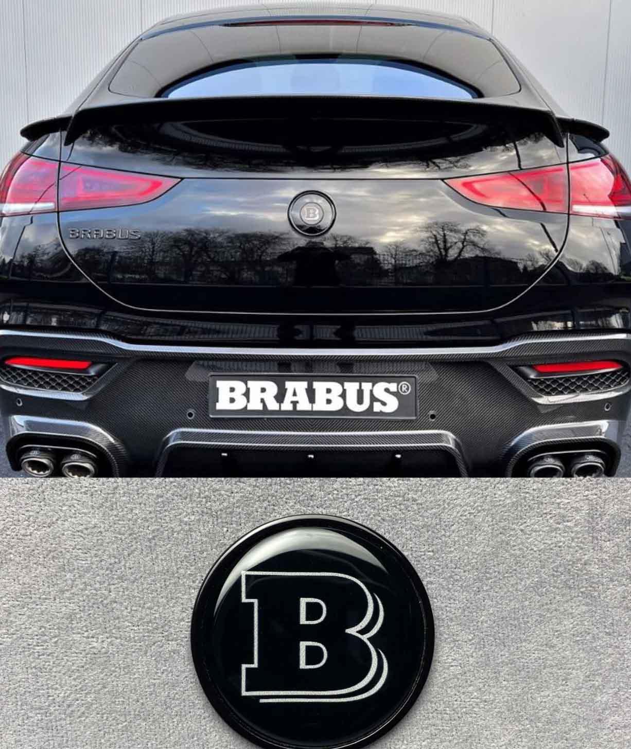 Tail Brabus badge black metal B Review TC-4982