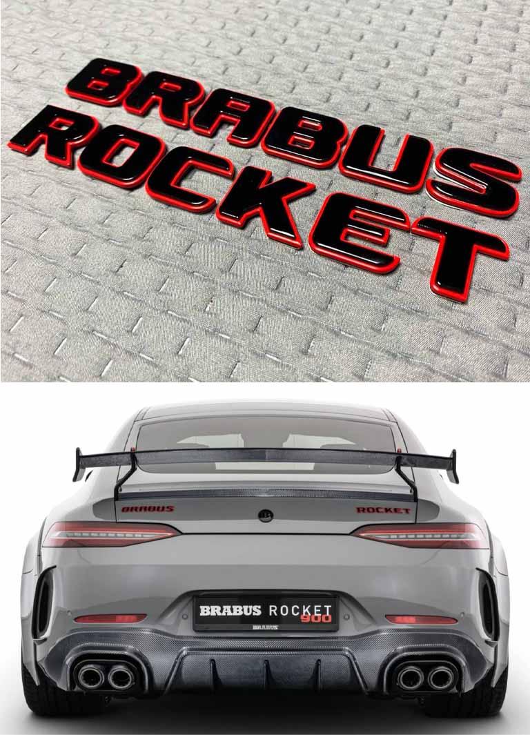Brabus Rocket badge in black Review TC-5001
