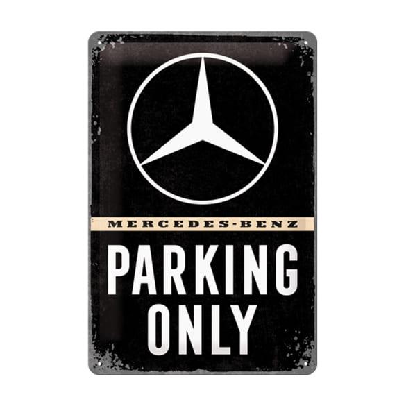 Mercedes-Benz Tin sign Sheet metal sign Vintage Parking Only 30x40cm B66058070 Review