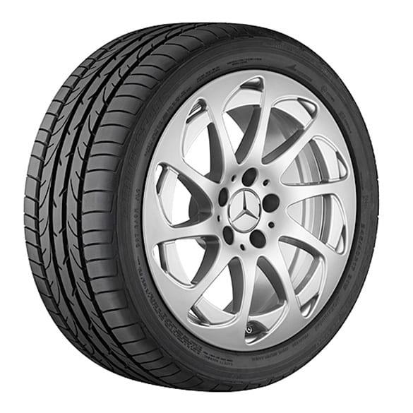 Mercedes-Benz 17-inch alloy wheel set 10-spoke titanium silver SL R231 A23140124029765-Satz Review