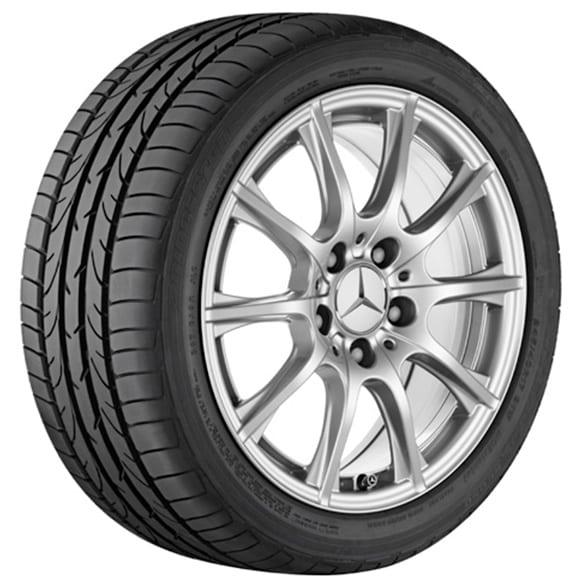Mercedes-Benz 16 inch set of rims C-Class W205 10-spoke wheel vanadium silver A20540124007X45-Satz Review