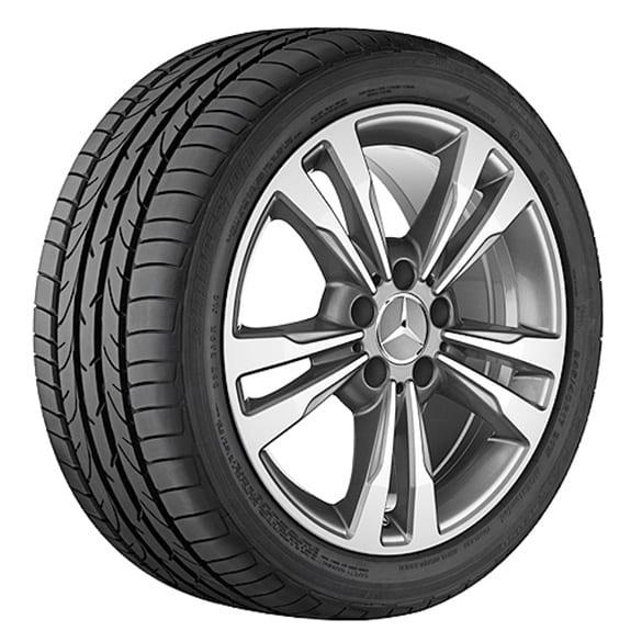 Mercedes-Benz 18 inch set of rims C-Class W205 5-twin-spoke wheel himalaya gray A20540128/29027X21-Satz Review