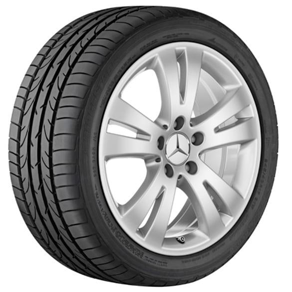Mercedes-Benz Alufelgen 5-Doppel-Speichen-Design 7,5 x 17 Zoll ET47 titansilber A2044010402 9765 Review