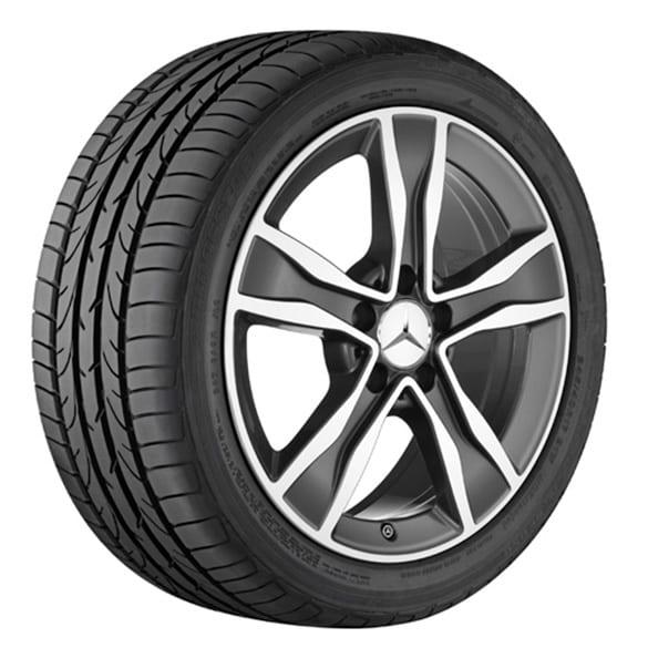 Mercedes-Benz 17 inch rims C-Class W205 5-spoke tremolite grey A20540108007X44-Satz Review