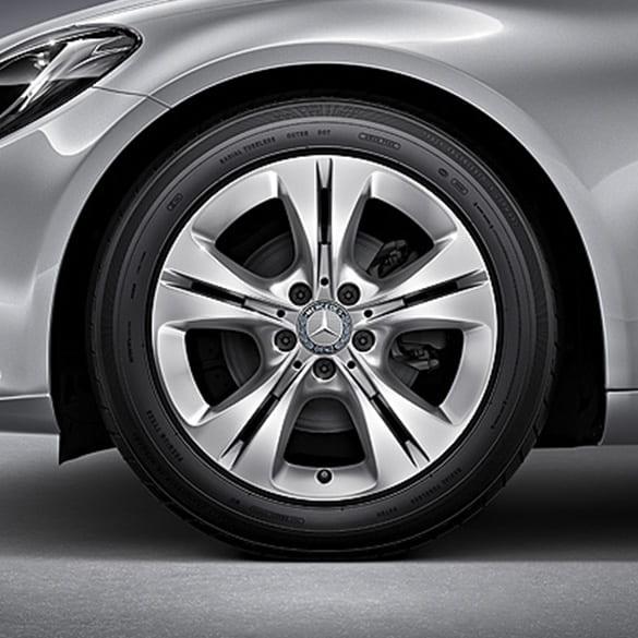 Mercedes-Benz 17 inch set of rims C-Class W205 5-twin-spoke wheel vanadium silver A20540143007X45-Satz Review