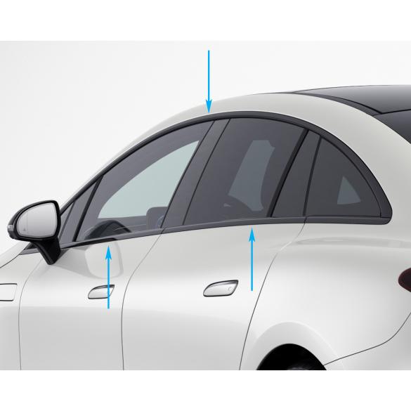 Mercedes-Benz Trim strips Windows Doors Night package black EQE V295 Zierleisten-schwarz-V295 Review
