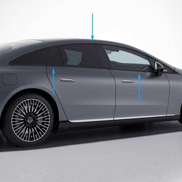 Mercedes-Benz Trim strips Windows Doors Night package black EQS V297 Zierleisten-schwarz-V297 Review