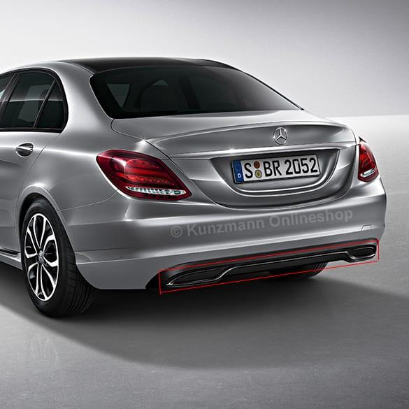 Mercedes-Benz Avantgarde Nightpackage trim rear bumper C-Class W205 A2058854000 Review