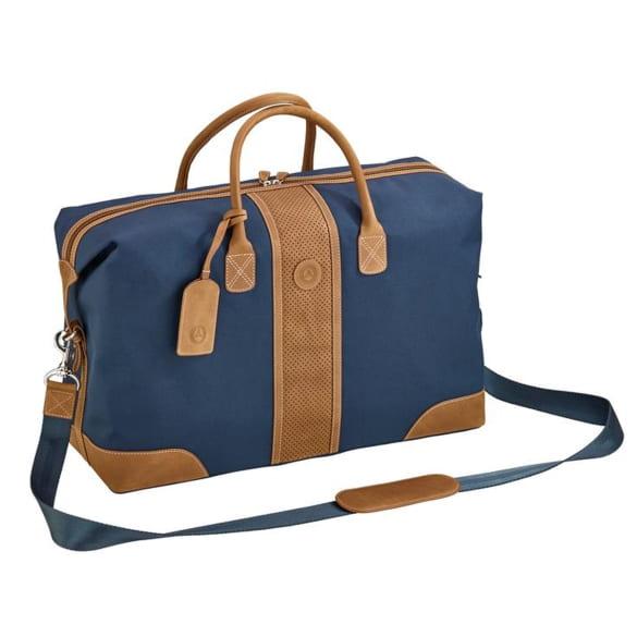 Mercedes-Benz Weekender blue cognac made of recycled Polyester B66045751 Review