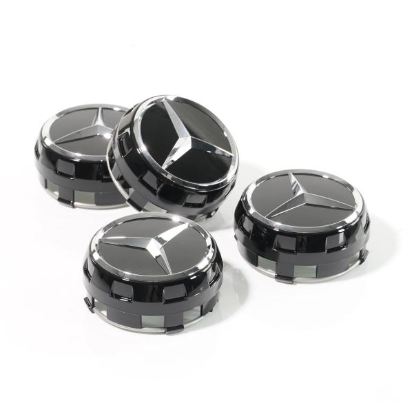 Mercedes-Benz Wheel hub cover central locking design black glossy A0004000900 9040-B Review