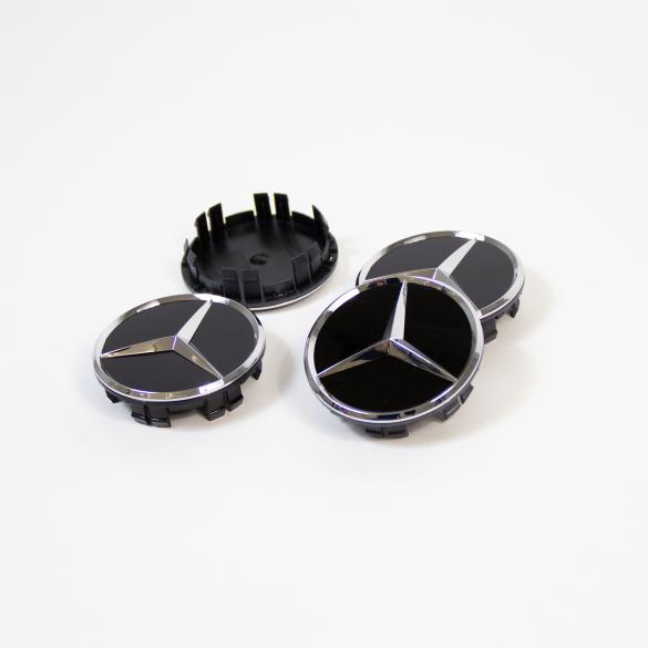 Mercedes-Benz Wheel hub inserts set black glossy 66,8 mm A0004003800 9040 Review