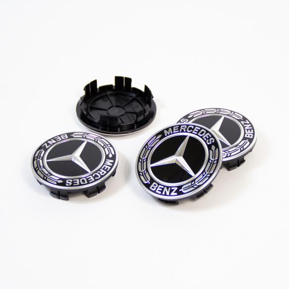 Mercedes-Benz Wheel hub inserts set black laurel wreath 66,8 mm A1674015900 9040 Review