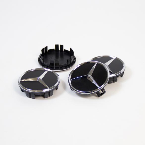 Mercedes-Benz Wheel hub inserts set black matt 66,8 mm A0004003800 9283 Review
